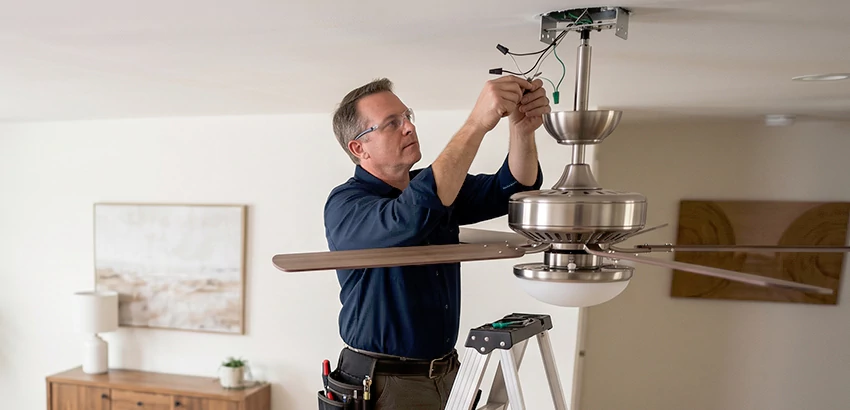 Ceiling Fan Light and Switch Repair in Malden